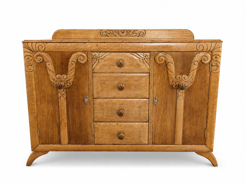 Mid century oak sideboard - mid-century,